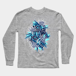 Hidden Creatures - Grey / Teal Long Sleeve T-Shirt